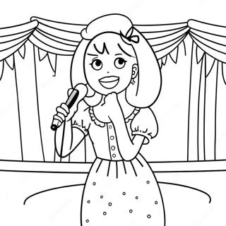 Pagina De Colorat Cu Melanie Martinez Cantand Pe Scena 93818-33154