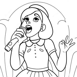 Pagina De Colorat Cu Melanie Martinez Cantand Pe Scena 93818-33155