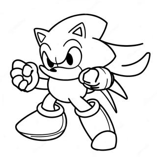 Pagina De Colorat Cu Sonic Argintiu Dinamic In Actiune 93946 33247