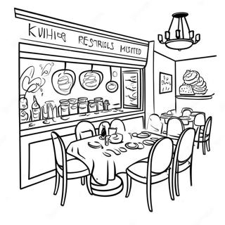 Pagina De Colorat Cu Restaurant 93996-33284