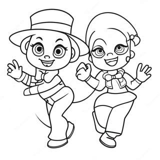 Pagina De Colorat Cu Moxxie Si Millie In Actiune 94049-33329