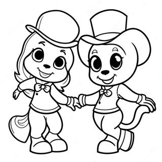 Pagina De Colorat Cu Moxxie Si Millie In Actiune 94049-33332