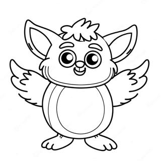 Pagina De Colorat Cu Furby Fericit Dansand 94101 33369