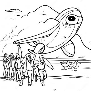 Foaie De Colorat Cu Filmul Migrarea 94331 33614