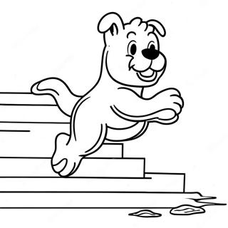 Pagina De Colorat Rocky Fugind Pe Scari 94437-33846