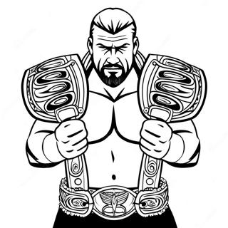 Pagina De Colorat Epic Triple H Tinand Doua Centuri 94541-33911