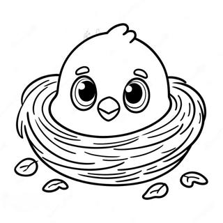 Pagini De Colorat Cu Pui De Gaina Colorat In Cuib 95031 34290