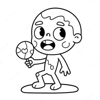 Zombie Dragut Cu Bomboane Pagina De Colorat 95107 34346