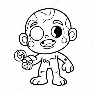 Zombie Dragut Cu Bomboane Pagina De Colorat 95107 34347