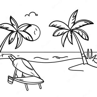 Plaja Tropicala Insorita Pagina De Colorat 95131-34363