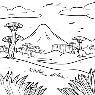 Desen De Colorat Biome Savanna Grassland 95185 34414