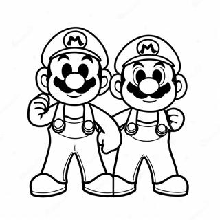 Desen De Colorat Aventura Colorata Cu Mario Si Luigi 95233-34442