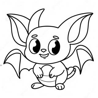 Pagini De Colorat Cu Lilieci Draguti De Halloween 95259-34463
