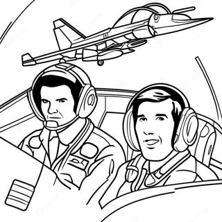 Pagini De Colorat Cu Piloti Top Gun In Actiune 95286-34490