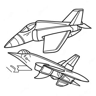 Pagini De Colorat Cu Lupte De Avioane De Vanatoare 95287-34493