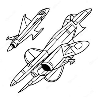 Pagini De Colorat Cu Lupte De Avioane De Vanatoare 95287-34496