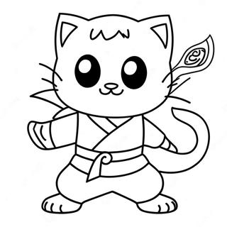 Cat Ninja Desene De Colorat