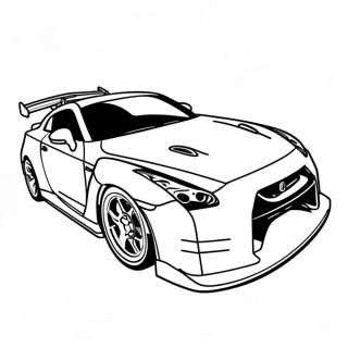 Pagina De Colorat Masina Gtr De Drift 95693-34848