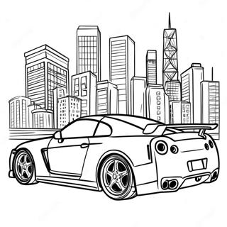 Gtr Intr O Pagina De Colorat Cu Peisaje Urbane 95694-34849