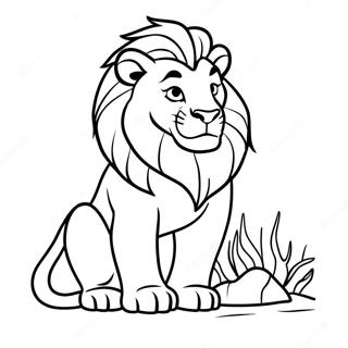 Pagina De Colorat Mufasa Intelept Cu Simba 95897 35006