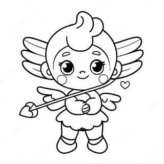 Pagini De Colorat Cu Cupidon Dragut Cu Sageti In Forma De Inima 95999 35080