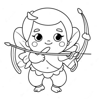 Pagini De Colorat Cu Cupidon Plinut Cu Arc Si Sageata 96001 35086