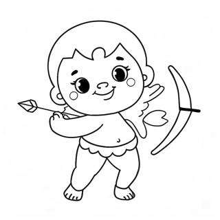 Pagini De Colorat Cu Cupidon Plinut Cu Arc Si Sageata 96001 35088