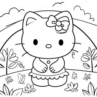 Hello Kitty Adorabila In Scena De Recolt Pagina De Colorat 96079-35147