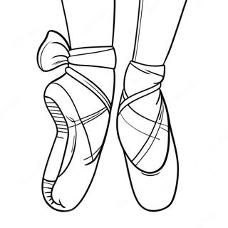 Pagina De Colorat Cu Balerina In Pantofi De Pointe 96416 35406