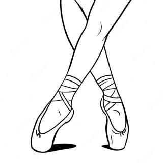 Pagina De Colorat Cu Balerina In Pantofi De Pointe 96416 35407