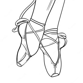 Pagina De Colorat Cu Balerina In Pantofi De Pointe 96416 35408