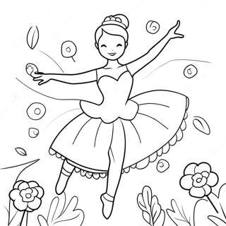 Balerină Realistă Pagini de colorat