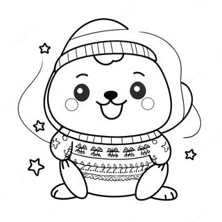 Crăciun Sanrio Pagini de colorat