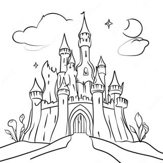 Pagina De Colorat Castel Intunecat Misterios 97287-36244