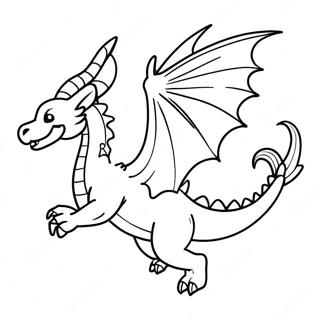 Pagina De Colorat Dragon Gothic In Zbor 97288-36246