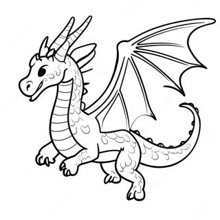 Pagina De Colorat Dragon Gothic In Zbor 97288-36247