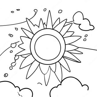 Pagina De Colorat Cer Albastru Soare 97621 36593