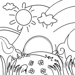 Pagina De Colorat Cer Albastru Soare 97621 36594