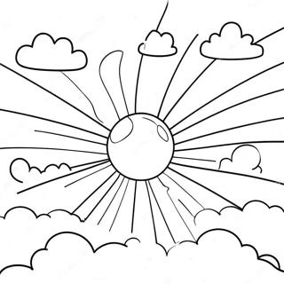 Pagina De Colorat Cer Albastru Soare 97621 36595