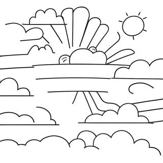 Pagina De Colorat Cer Colorat La Apus 97624 36607