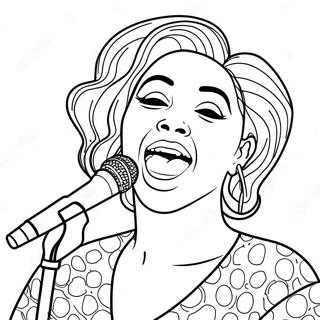 Pagini De Colorat Beyonce Cantand La Microfon 97675-36642