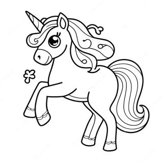 Pagina De Colorat Cu Unicorn Mistic Si Sclipici 97752-36744