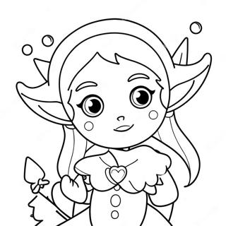 Pagina De Colorat Cu Elfi Anime Festive 97830-36806