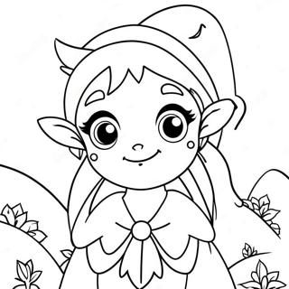 Pagina De Colorat Cu Elfi Anime Festive 97830-36808