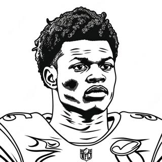 Lamar Jackson Desene De Colorat