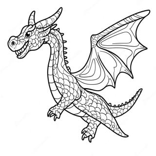 Pagini De Colorat Cu Dragonul Detaliat In Zbor 98214 37102