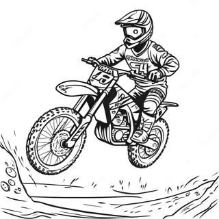 Pagini De Colorat Cu Motociclist Colorat De Motociclete Off Road Supercross 98420-37262