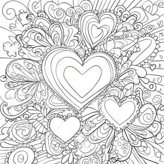 Pagini De Colorat Cu Inimi Stralucitoare 98445 37279