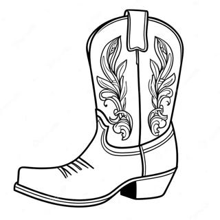 Pagini De Colorat Cu Cizme De Cowboy Western 98574 37383