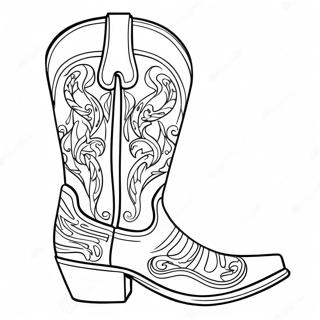 Pagini De Colorat Cu Cizme De Cowboy Colorate 98575-37386